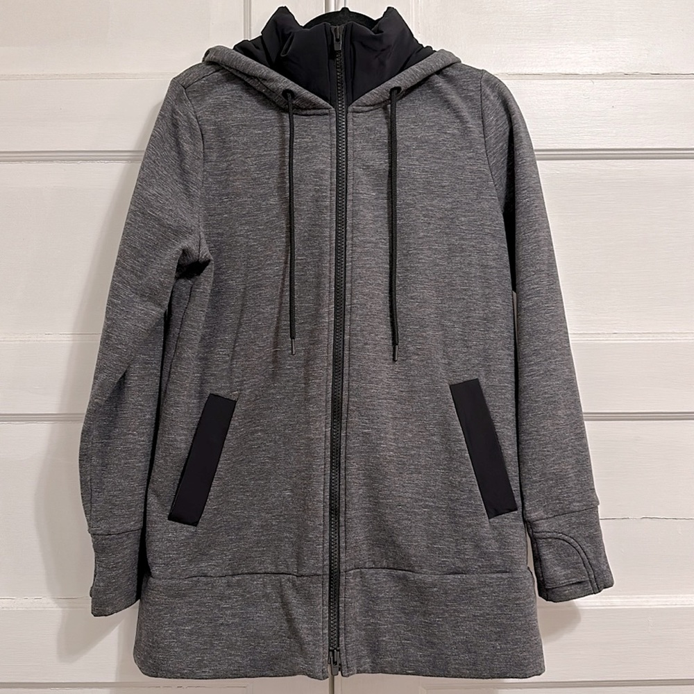 Atheta charcoal hooded jacket
